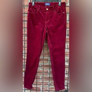 Old Navy Garnet Rockstar Mid-Rise Mr Velvet Jeans Corduroy Skinny Jeans